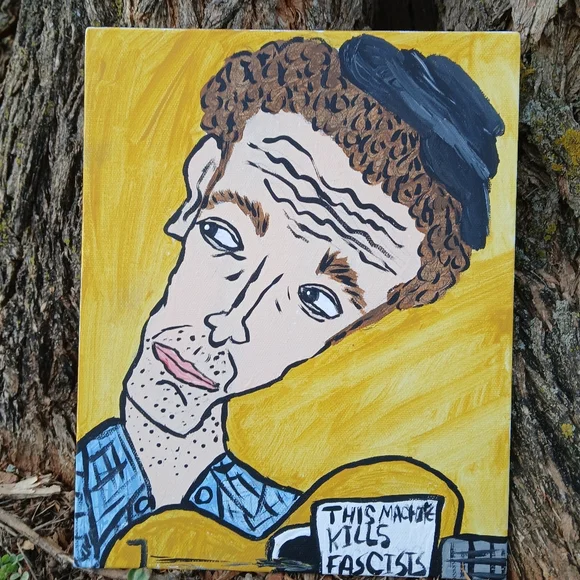 Woody Guthrie Portrait Painting - Picture 11 of 11